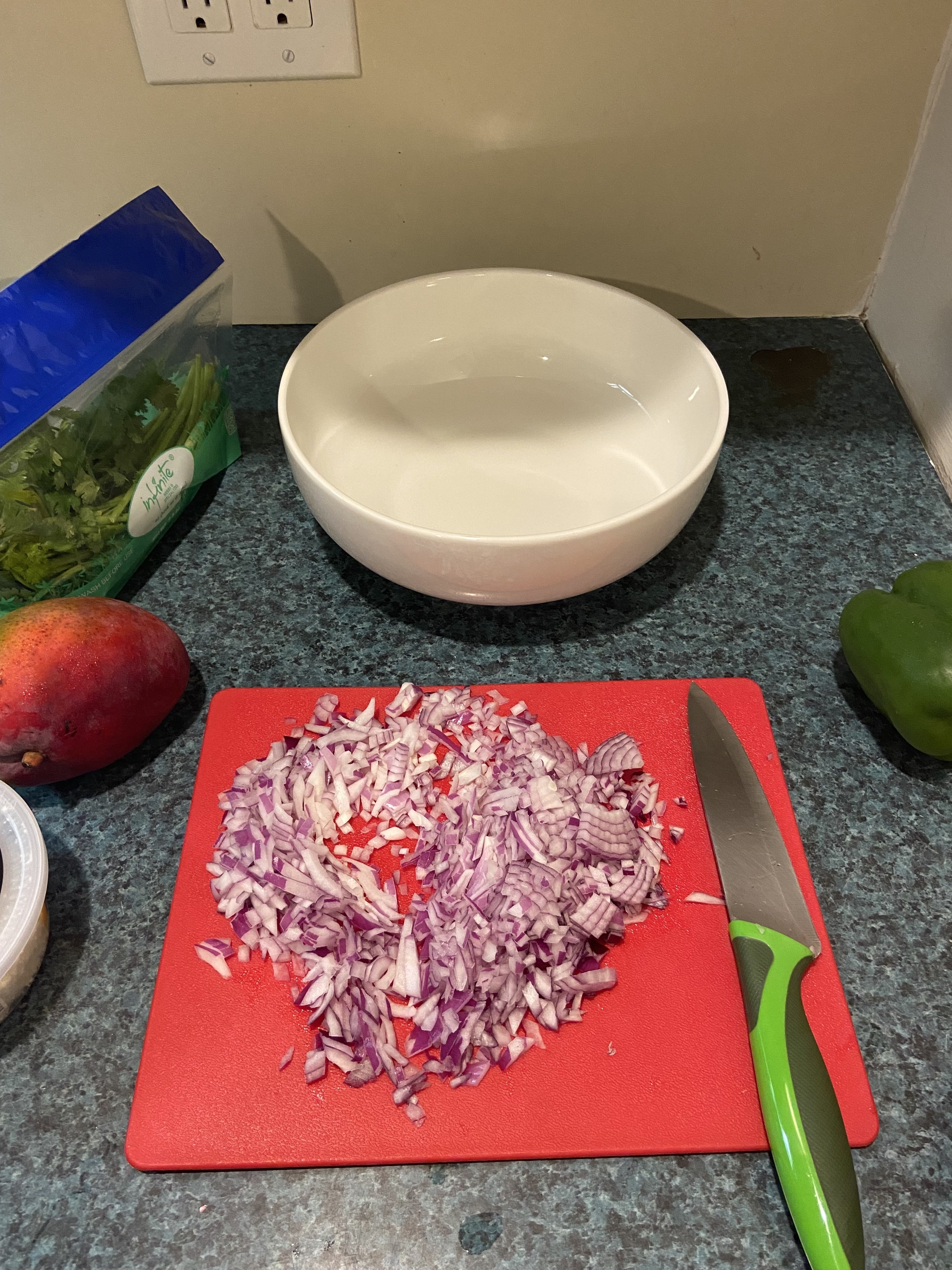 Chopped red onion