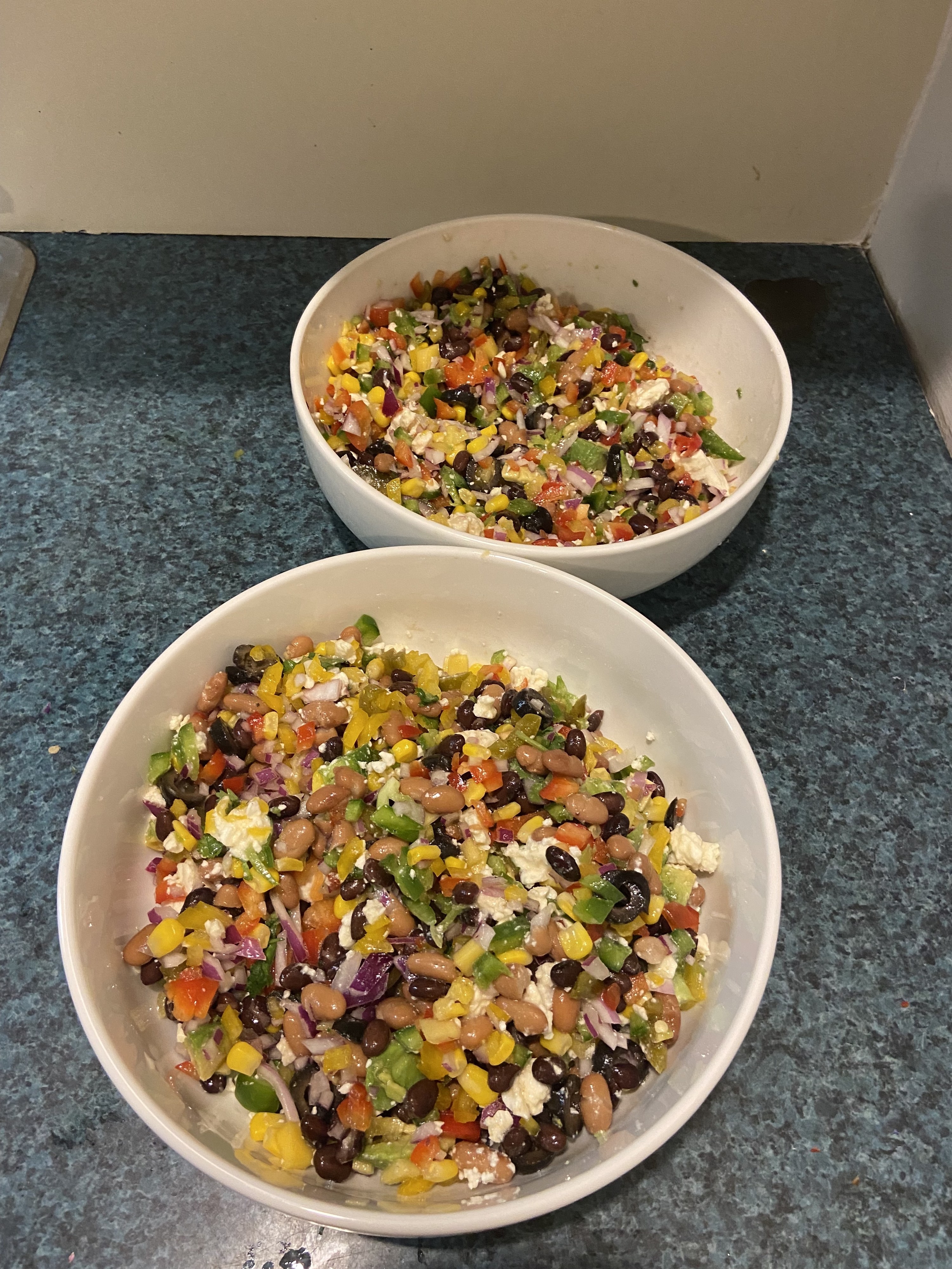 Two bowls of Cowboy Caviar