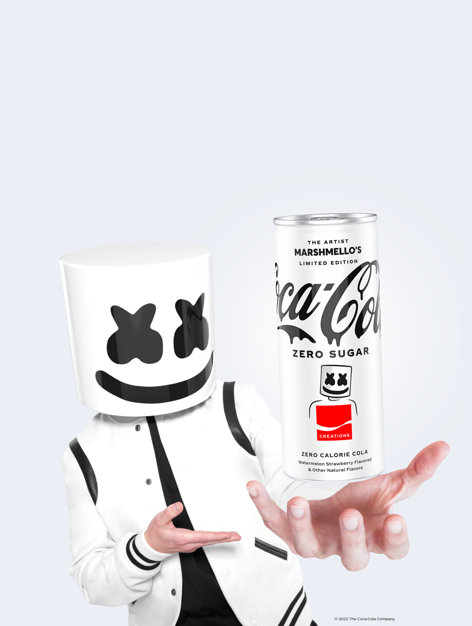 Marshmello holding a can of the new flavor