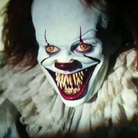 close up of the clown