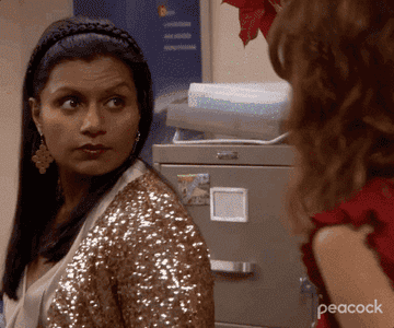 a gif of Mindy Kaling on The Office saying on it
