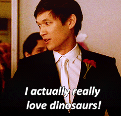 Mike diciendo &quot;¡Realmente amo a los dinosaurios!&quot;
