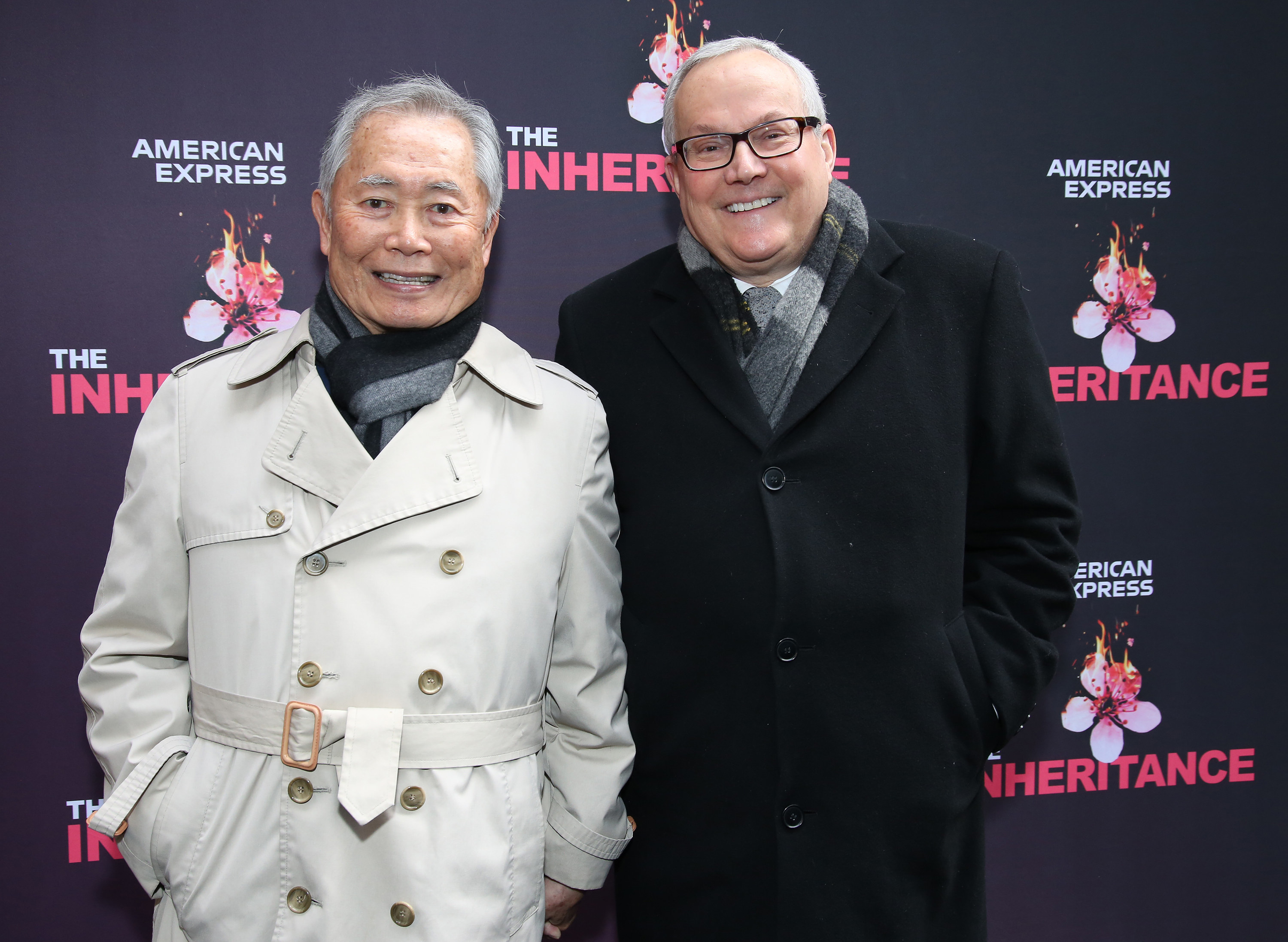 George Takei and husband Brad Altman attend the Opening Night performance of &quot;The Inheritance&quot; at the Barrymore Theatre on November 17, 2019 in New York City