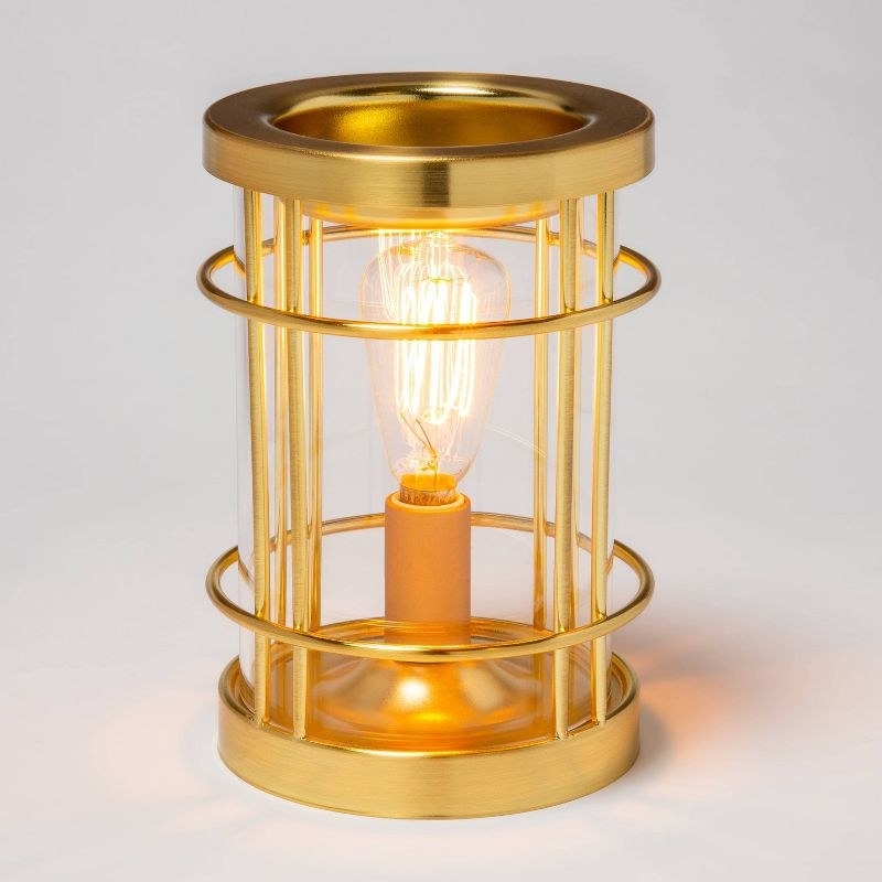 An image of a bronze Edison bulb scent warmer