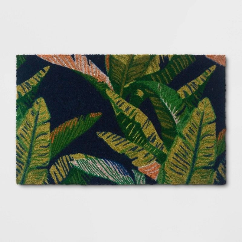 An image of a banana leaf doormat