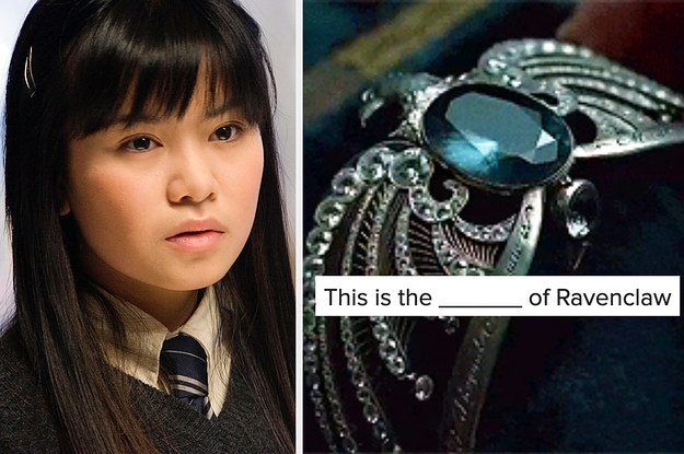 cho chang on the left and the diadem of ravenclaw on the right