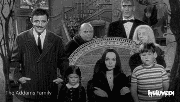 The entire Addams family snaps together in the old series