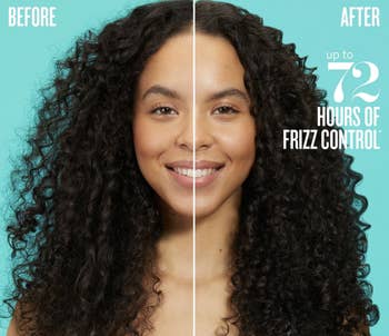 Model showing results of using Sol De Janeiro leave-in conditioner for 72 hours