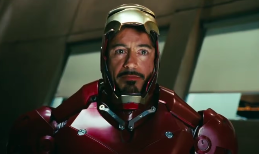Robert Downey Jr. in the Iron Man suit