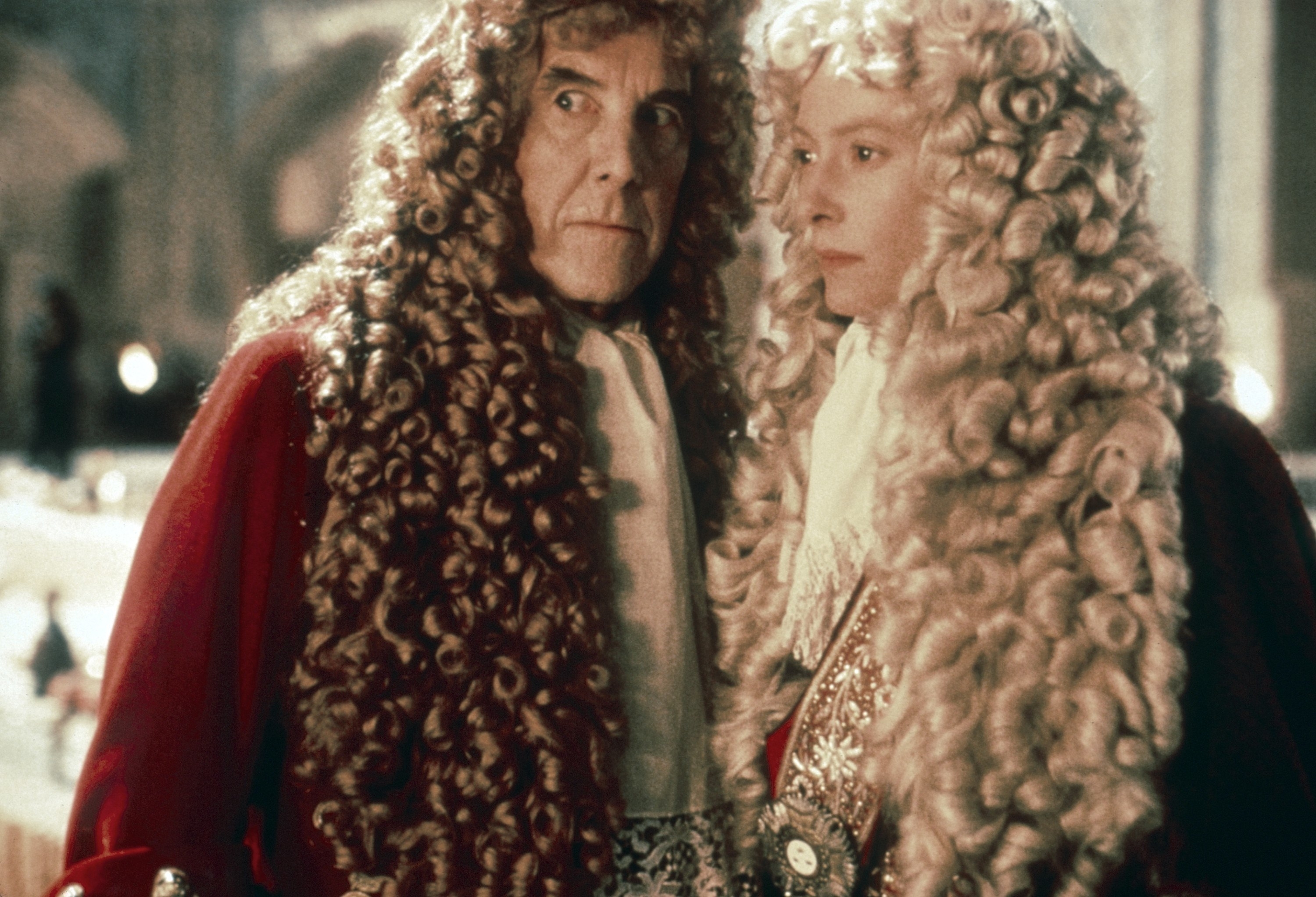 John Wood and TIlda Swinton wear massive wigs