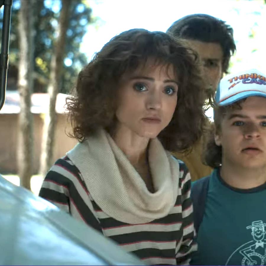 Vintage 80s Stripy shirt worn by Nancy Wheeler (Natalia Dyer) as seen in Stranger  Things TV show (Season 4 Episode 9)