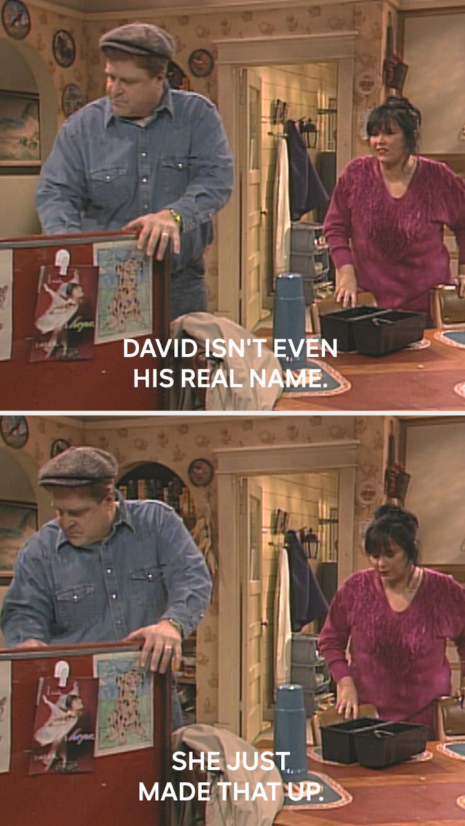 roseanne saying david is not kevin&#x27;s real name, it&#x27;s made up