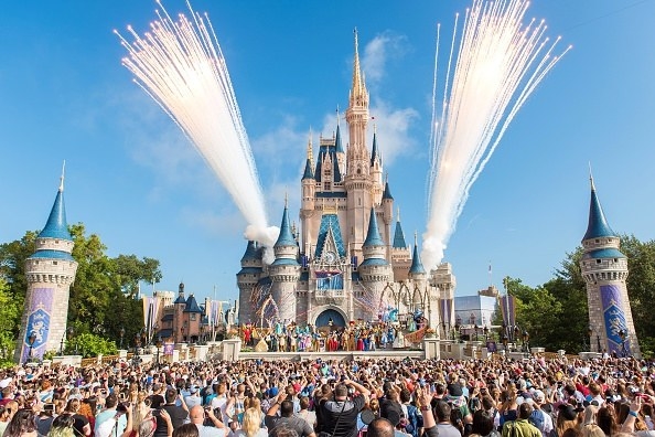 A huge crowd at Disney World