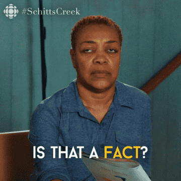 Ronnie asking &quot;Is that a fact?&quot; in Schitt&#x27;s Creek&#x27;s town hall