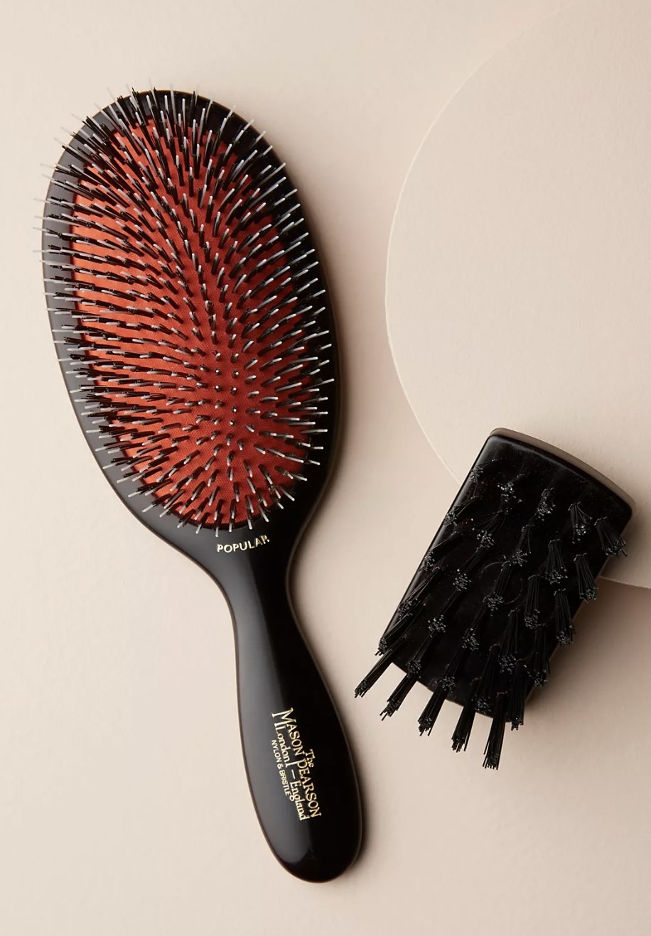the brush next to its cleaning brush