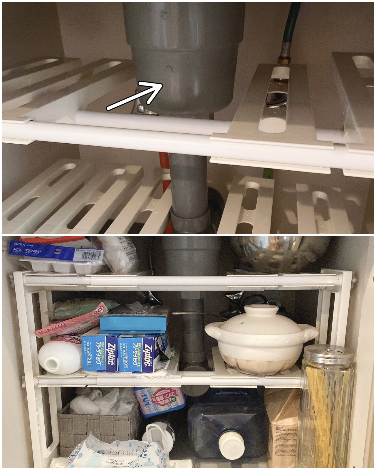 CAINZ（カインズ）の便利な大人気キッチン収納「出し入れできる シンク下整理棚」シンク下のデッドスペースにおすすめ