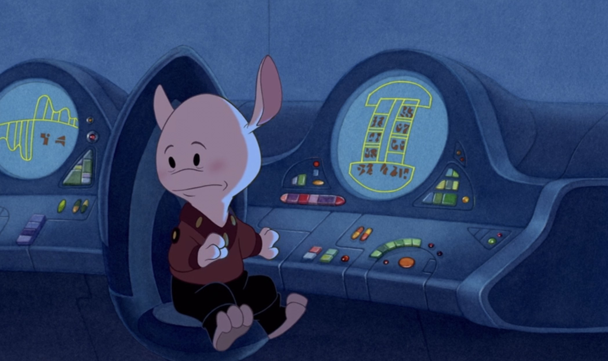 An alien who looks like Piglet from Winnie the Pooh