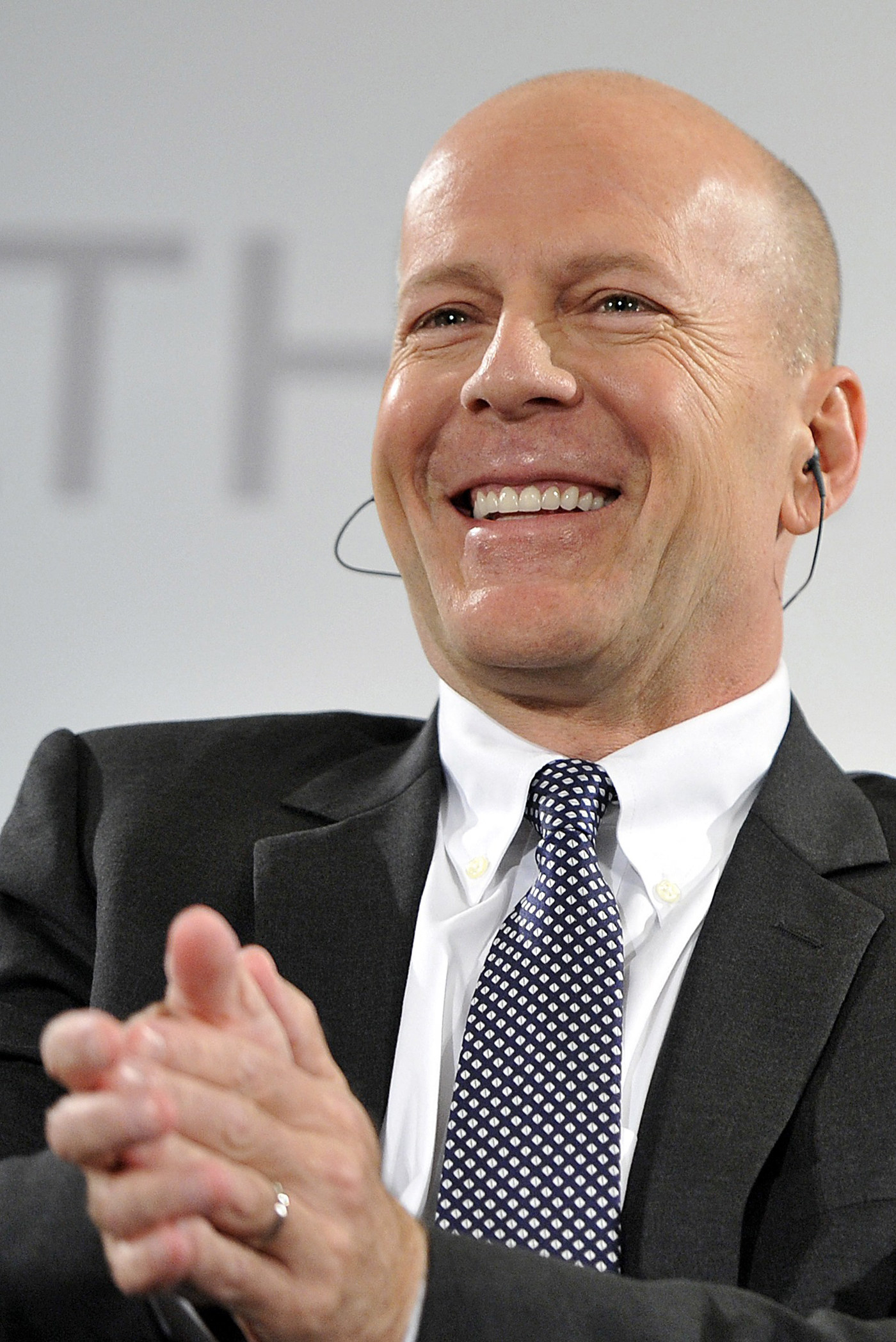 Bruce Willis at a press conference