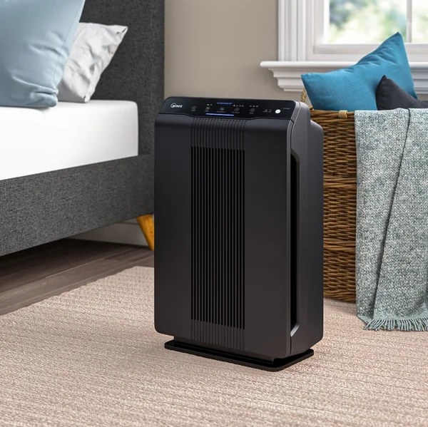 An image of a true HEPA air purifier with AOC washable carbon filter