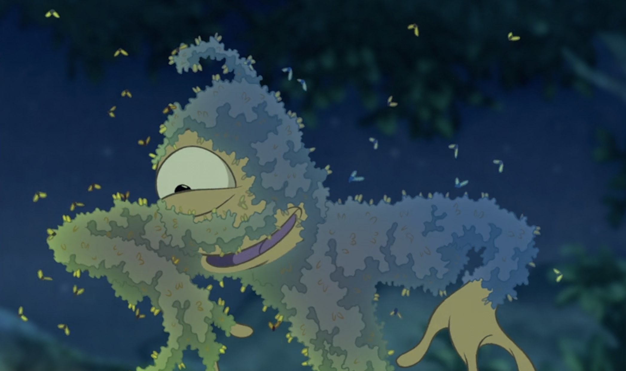 Pleakley covered in mosquitos