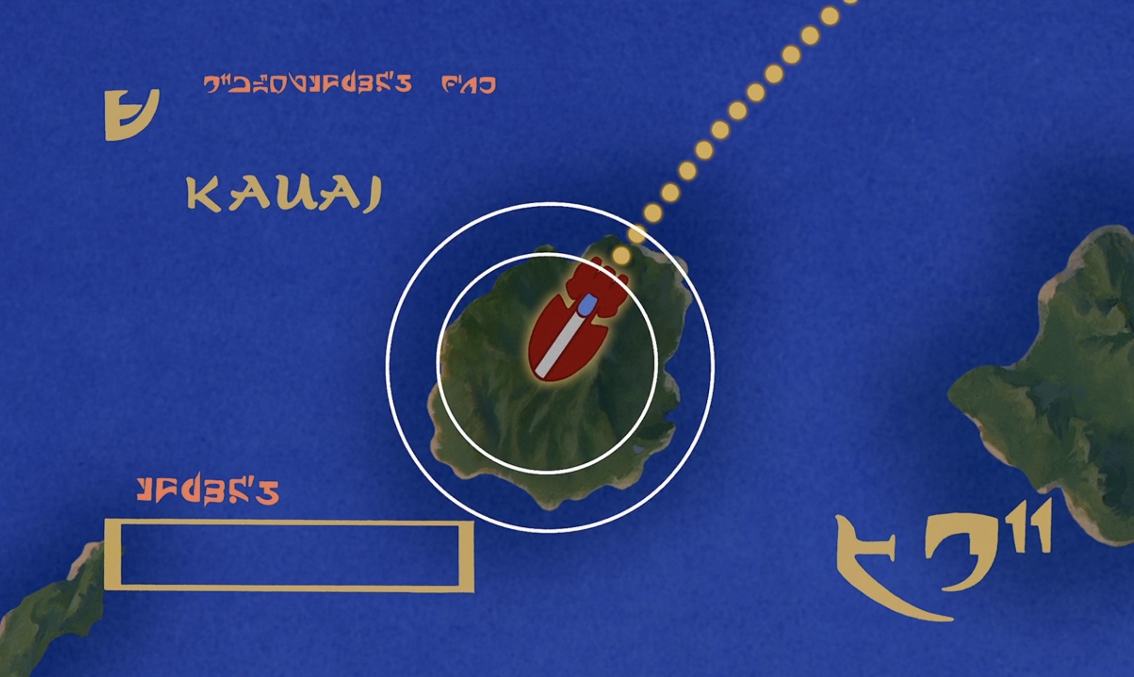 A graph of a rocket crashing into Hawai&#x27;i