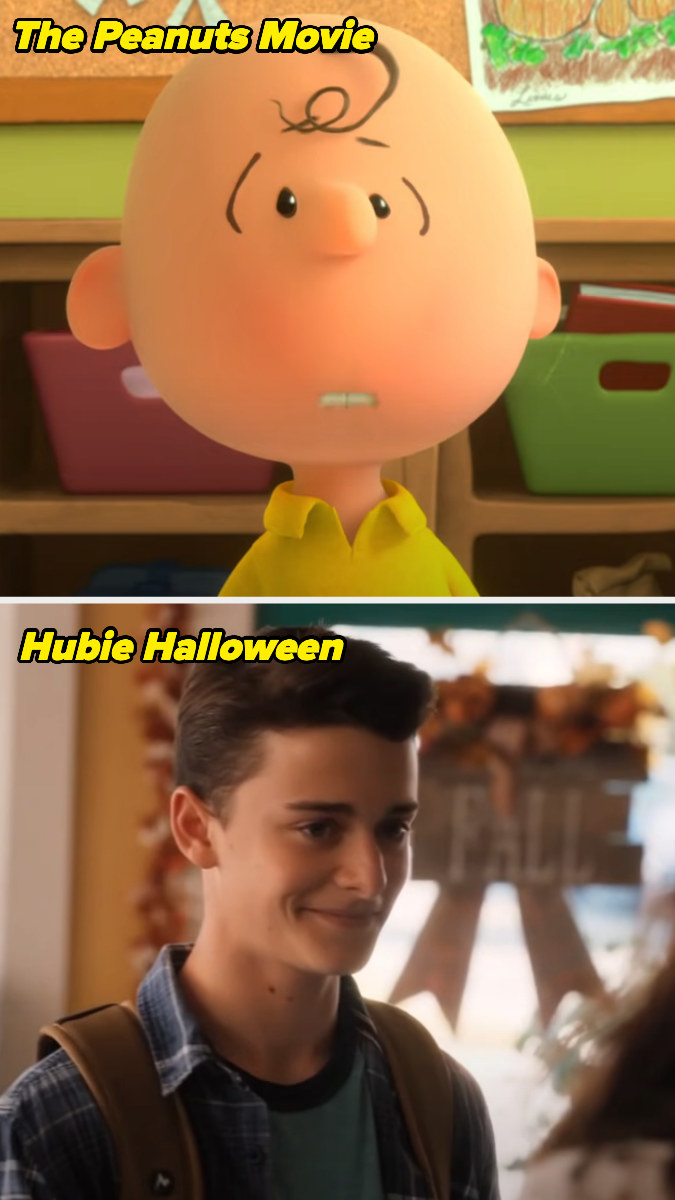 Charlie Brown and Noah as Tommy in Hubie Halloween