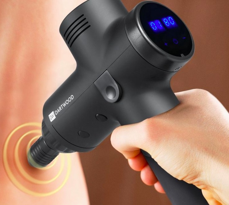 Person holding massager