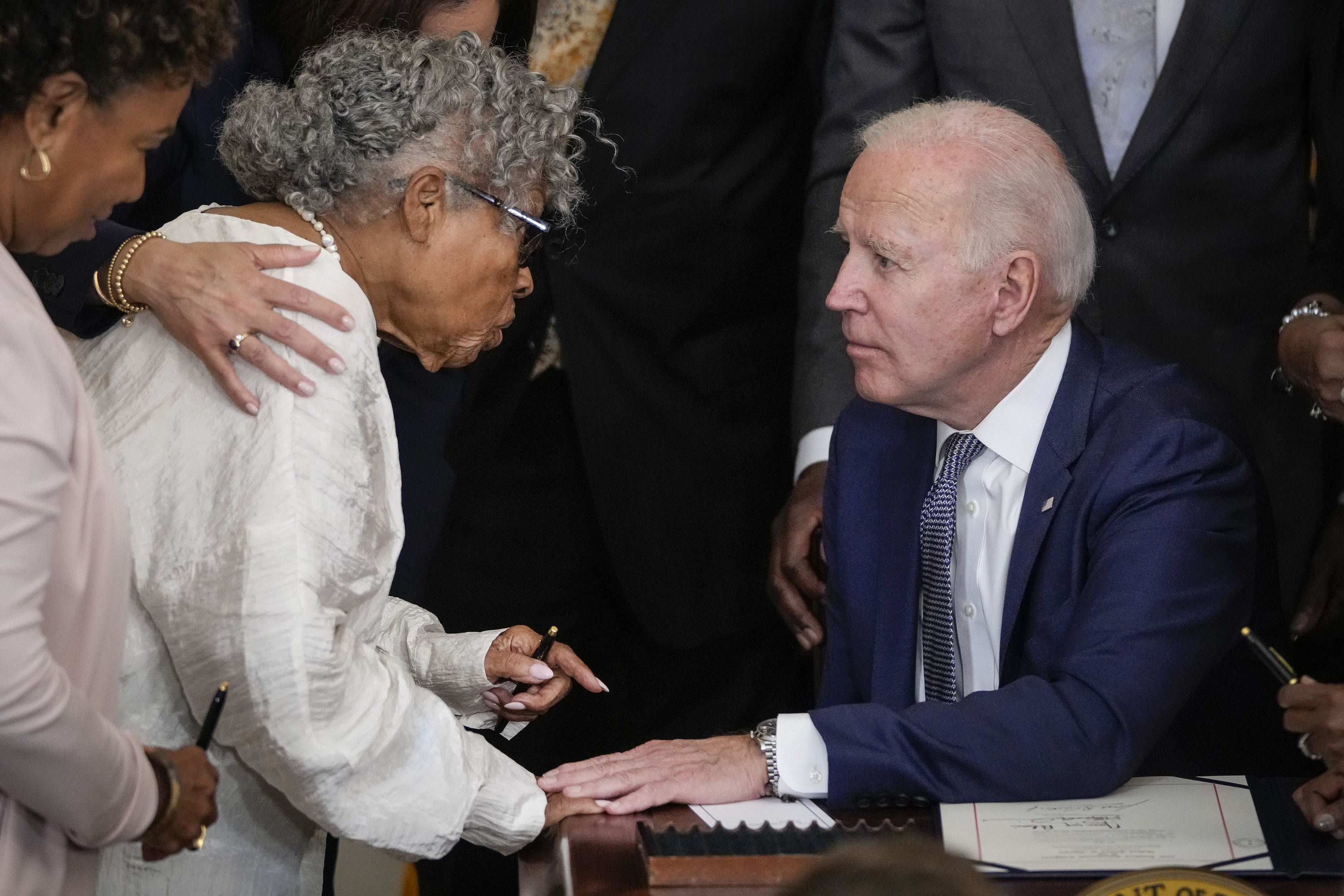 a juneteenth activist meets Joe Biden