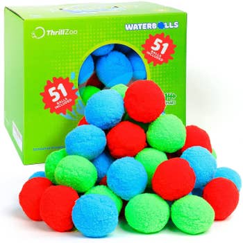 The colorful reusable cotton water balls