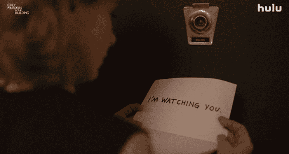 Jan finding an I&#x27;m watching you note in Only Murders in the Building