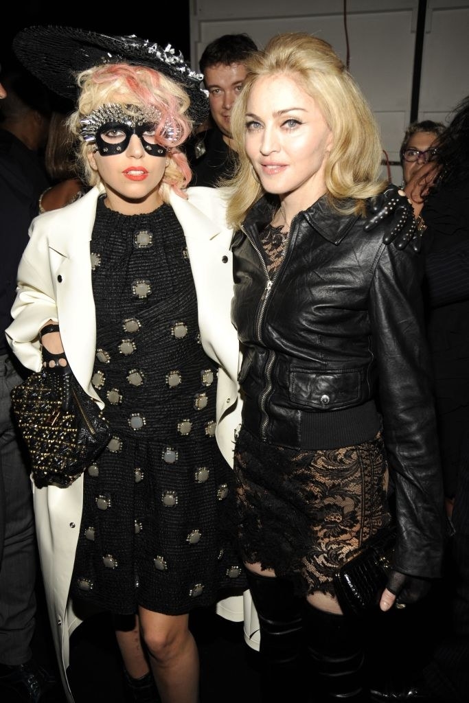 Lady Gaga and Madonna standing together