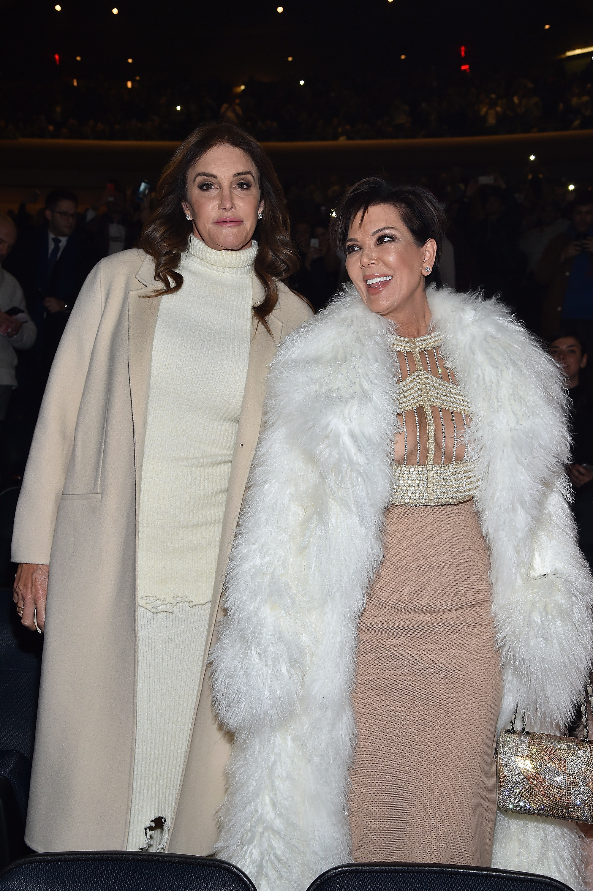 Caitlyn Jenner and Kris Jenner attend Yeezy Season 3 in New York City in February 2016