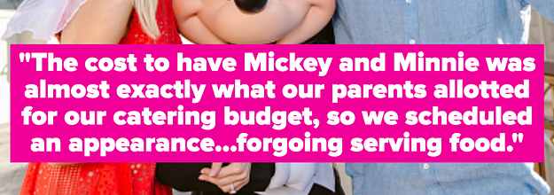 This Couple Had Minnie & Mickey at Their Wedding Instead of Food