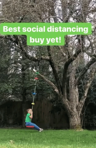 reviewer's gif of their child swinging
