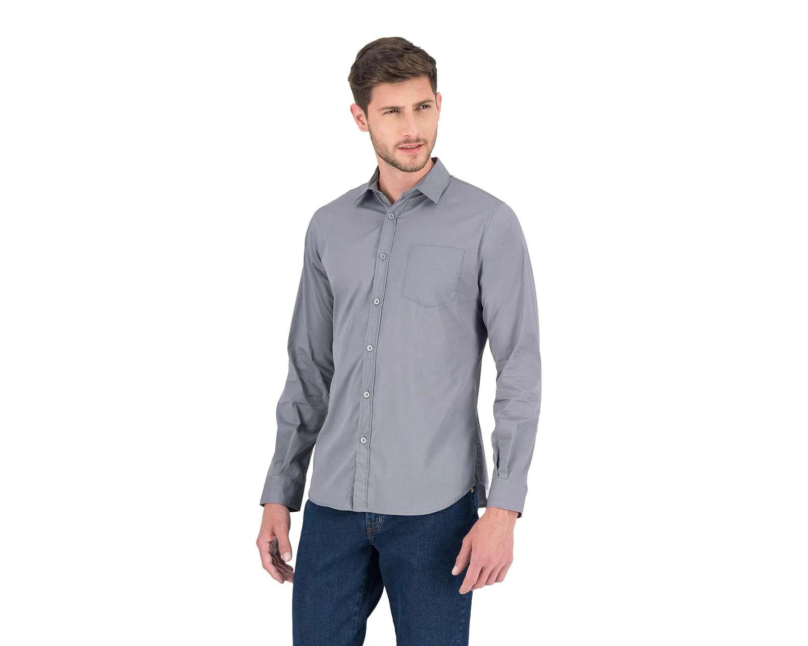 Camisa gris de algodón