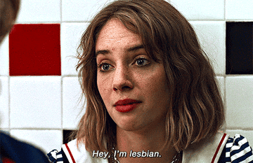 Robin from Stranger Things coming out to Steve saying hey I&#x27;m lesbian