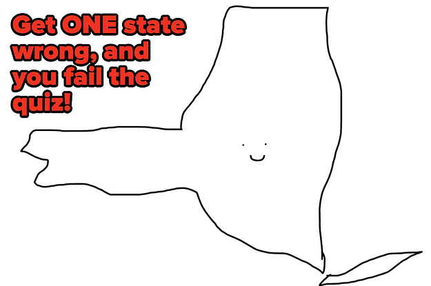 You Have A 50% Shot At Identifying My Terribly Drawn US States, But Get One Wrong, And You Lose