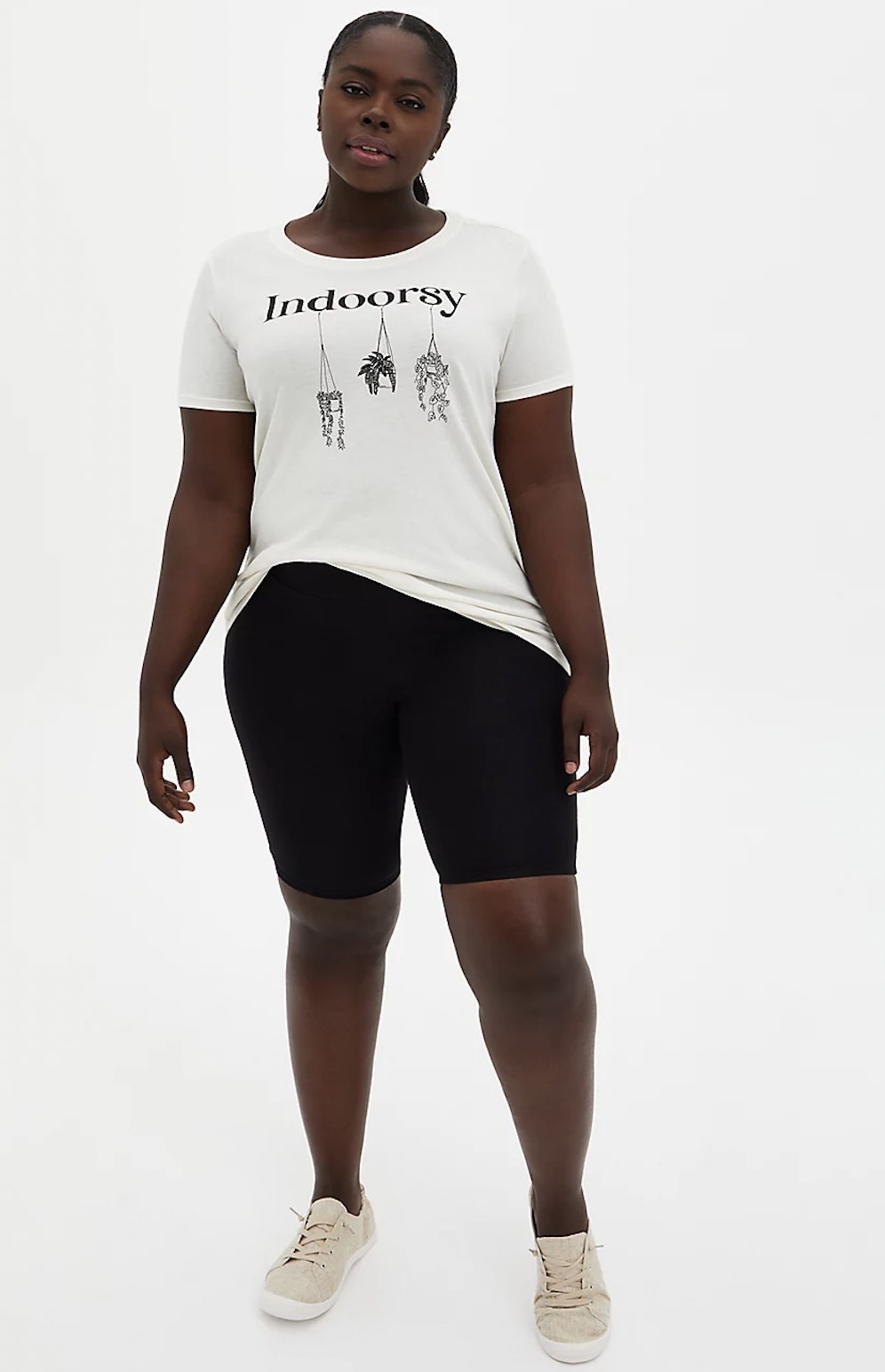 a model wearing these shorts in black