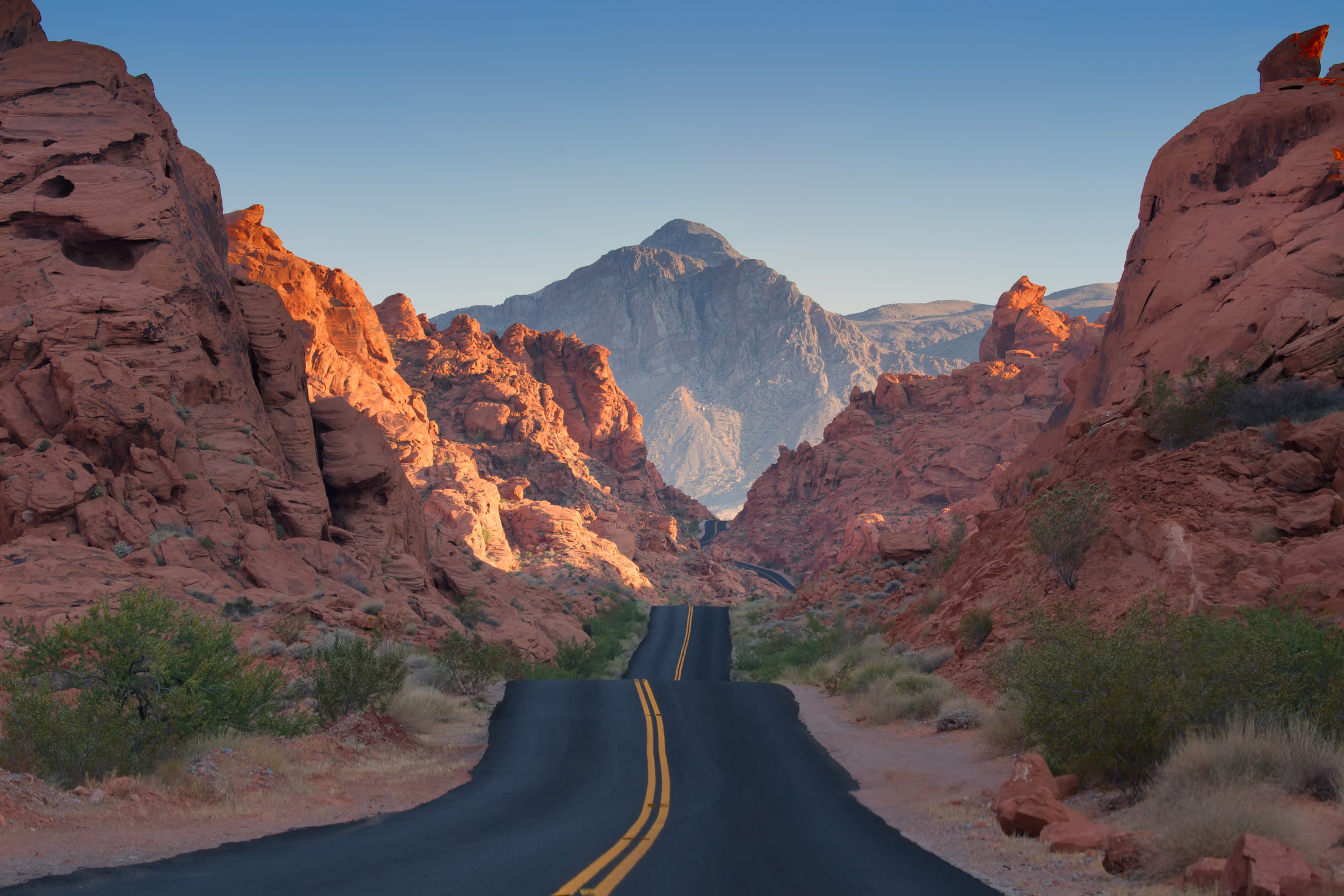 A road to Valley of Fire State Park in Nevada.