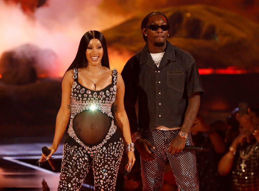 Cardi B and Offset onstage together