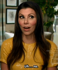 Woman saying &quot;Uh...no&quot;