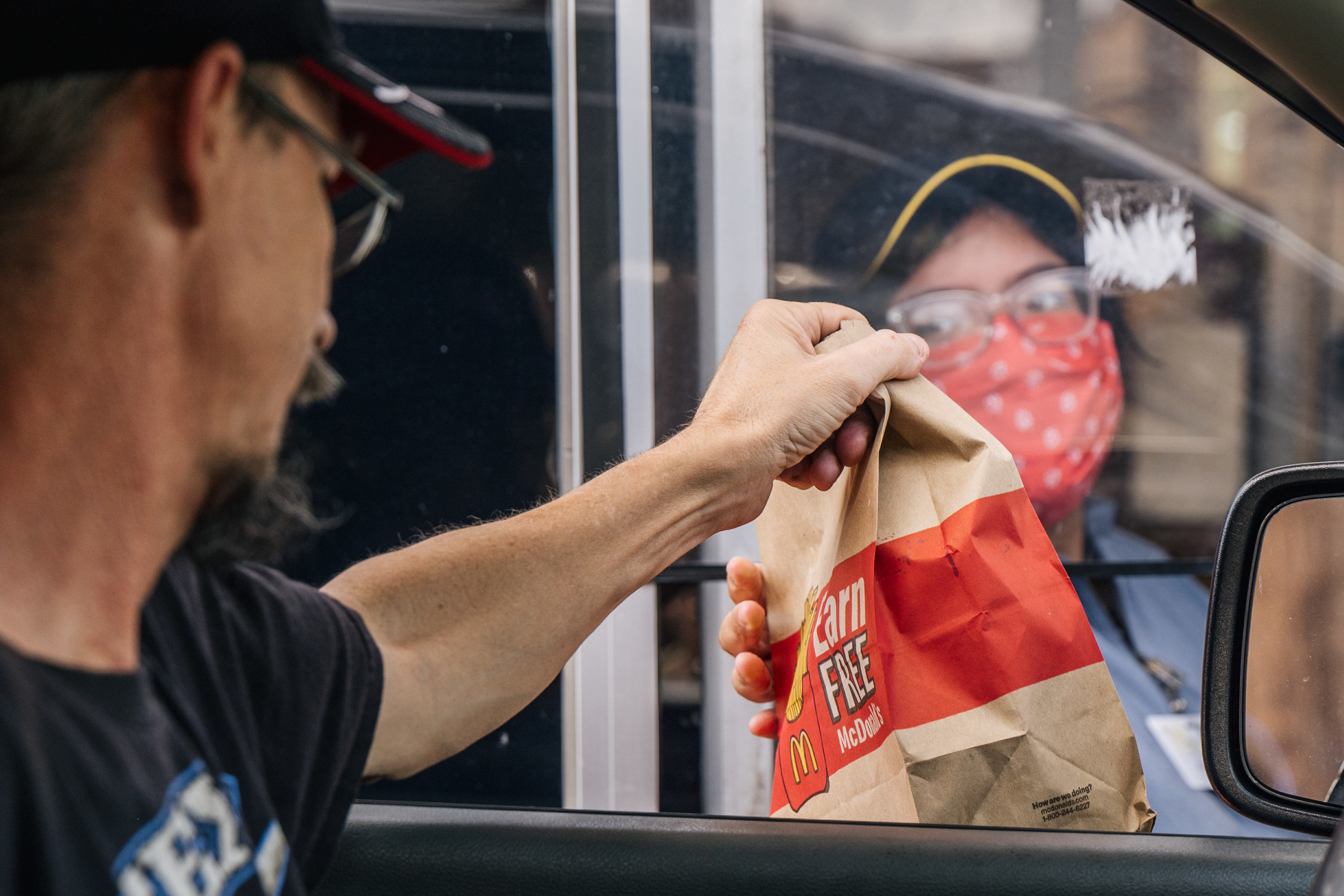 A girl getting McDonald&#x27;s