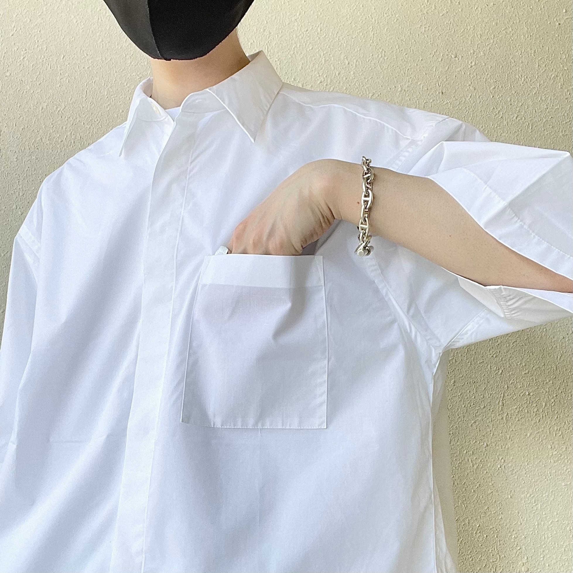 GU（ジーユー）の新作メンズアイテム「ブロードオーバーサイズシャツ（5分袖）」キレイめアイテムで夏コーデにおすすめ