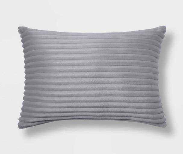 The pillow in gray
