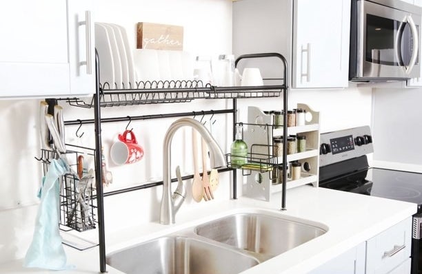 Dish rack over the sink
