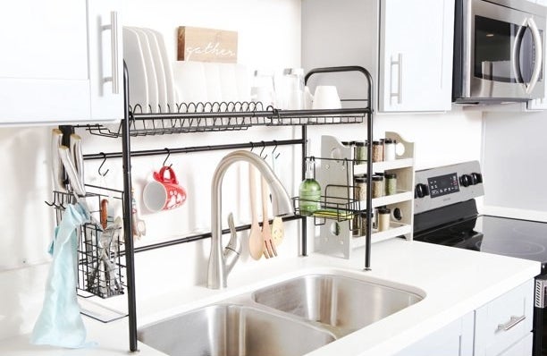 Dish rack over the sink