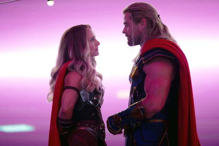 Jane Foster as Mighty Thor and Thor together in the latest movie
