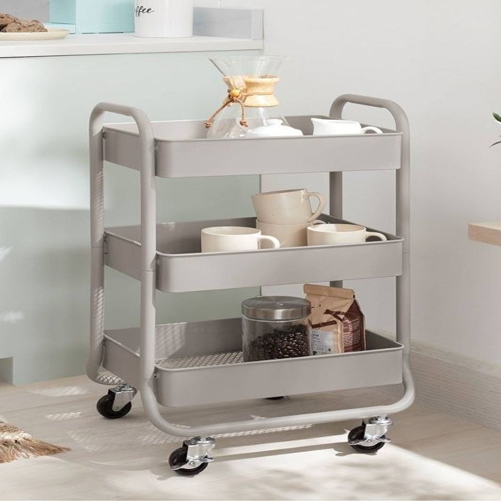 The utility cart in gray