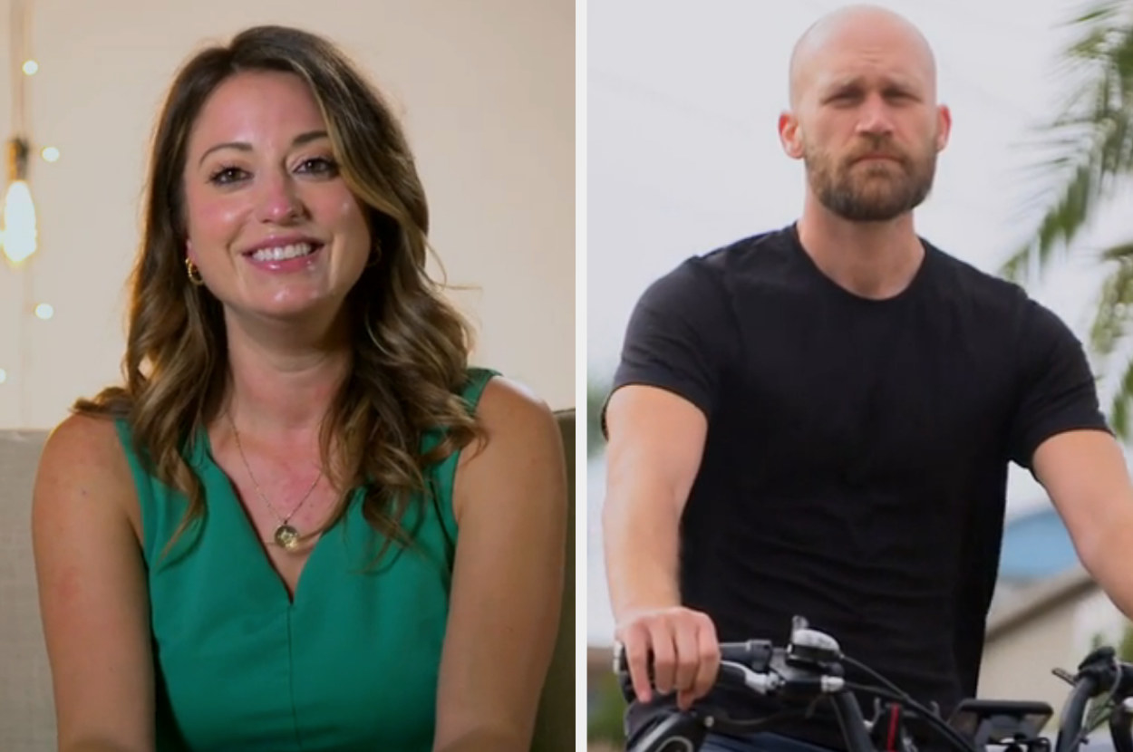 Krysten smiles as she appears on &quot;Married at First Sight,&quot; and Mitch rides a bike