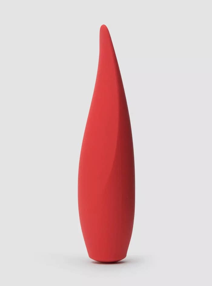 The red flame-shaped vibrator